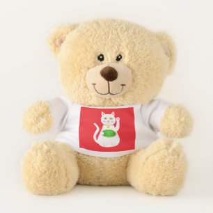 Oriental Lucky Cat Teddy Bear