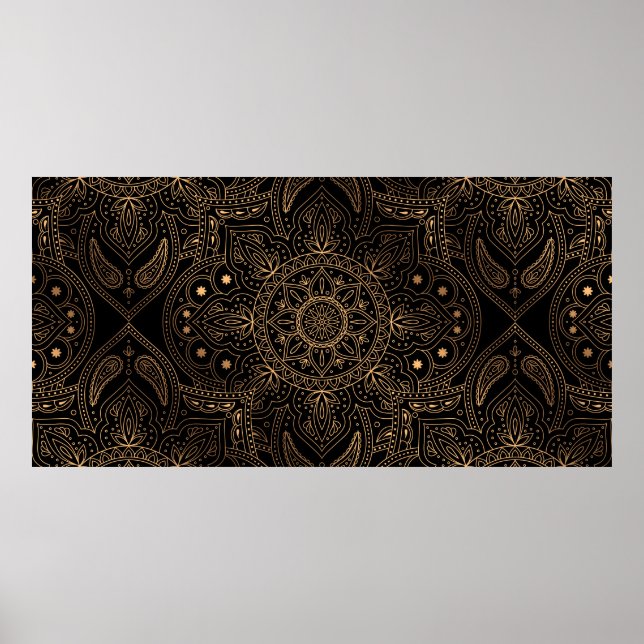 Oriental mandala royal seamless pattern poster (Front)