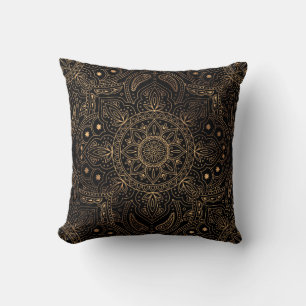 Oriental mandala royal seamless pattern throw pillow