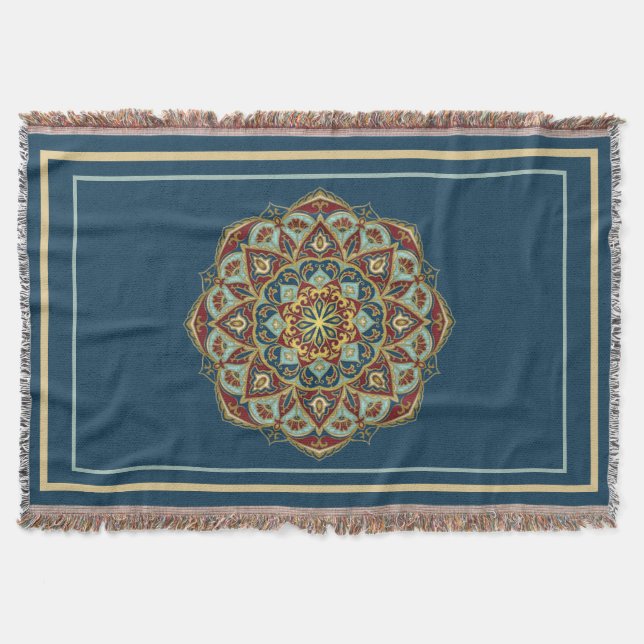 Oriental Mandala - Throw Blanket (Front)