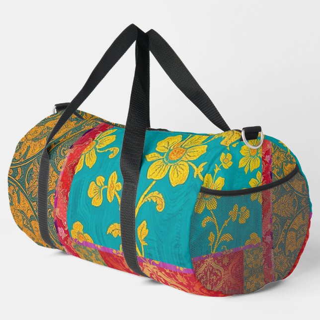 ORIENTAL Moroccan Colors Pattern - Duffel Bag (Right Corner)