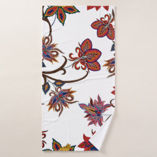 Oriental motives. Seamless pattern with beautiful  Bath Towel