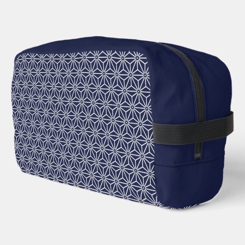 Oriental Navy Blue Asanoha Japan Pattern Dopp Kit