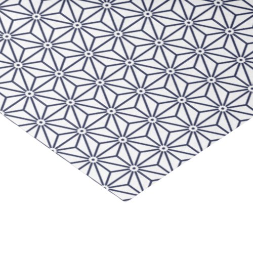 Oriental Navy Blue Asanoha Japan Pattern Tissue Paper