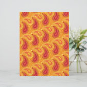 Oriental Orange Persian Paisley Pattern (Standing Front)