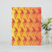 Oriental Orange Twin flame Persian Paisley Pattern (Standing Front)