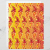 Oriental Orange Twin flame Persian Paisley Pattern (Front/Back)