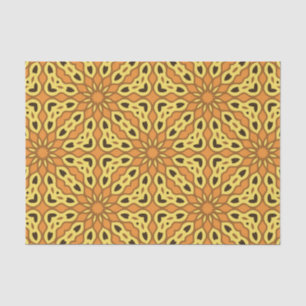 Oriental Orange & Yellow Geometric Pattern Tissue Paper
