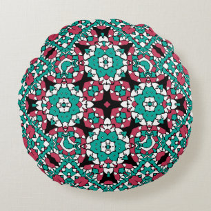 Oriental ornament round pillow