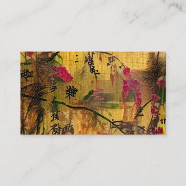 Oriental Painting. Japanese style Business Card (Front)