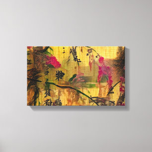 Oriental Painting. Japanese style Canvas Print