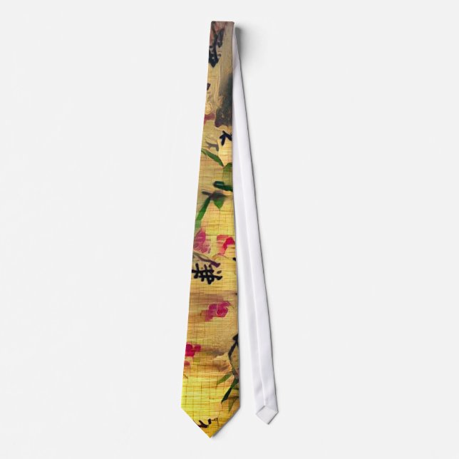 Oriental Painting. Japanese style Neck Tie (Front)