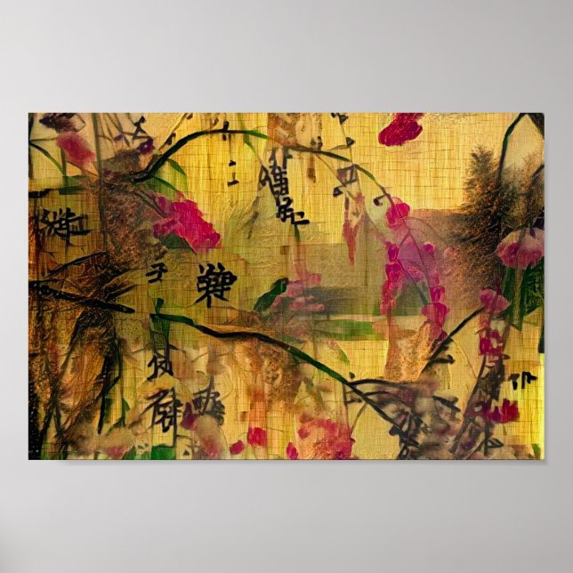 Oriental Painting. Japanese style Poster (Front)