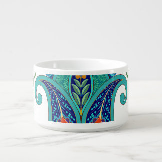 Oriental paisley, peacock feather pattern. bowl