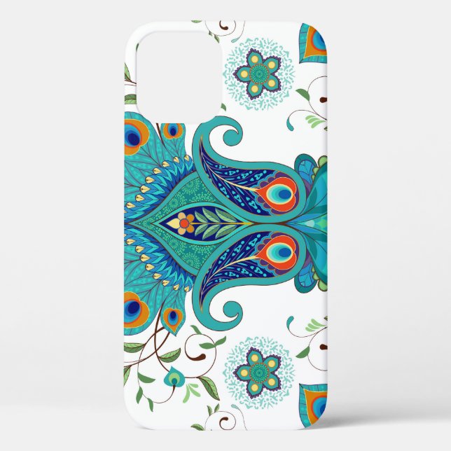 Oriental paisley, peacock feather pattern. Case-Mate iPhone case (Back)