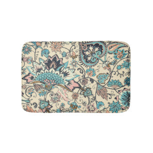 Oriental Paisley: Stylized Textile Elegance. Bath Mat