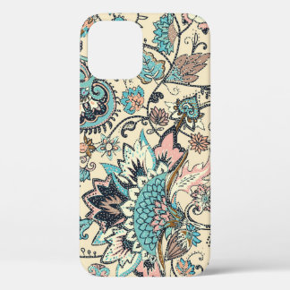 Oriental Paisley: Stylized Textile Elegance. iPhone 12 Case