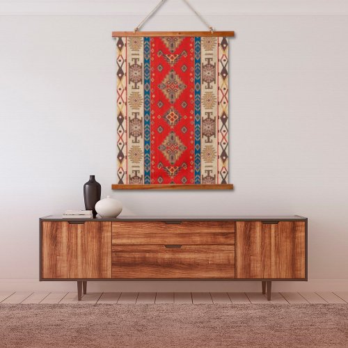 Oriental Pale Gold Red Turkish Kilim Rug Wall Hanging Tapestry