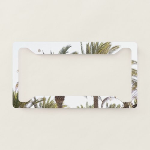Oriental Palm Trees 1 tropical wall art  License Plate Frame