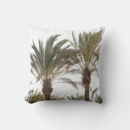 Oriental Palm Trees 1 tropical wall art  Throw Pillow