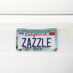 Oriental Palm Trees Vibes #1 #tropical #wall #art  License Plate Frame