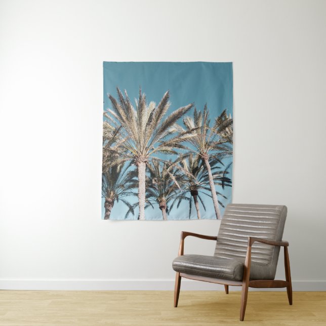 Oriental Palm Trees Vibes #1 #tropical #wall #art  Tapestry (In Situ)