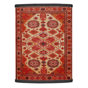 Oriental Pattern Lamp Shade with Black Trim