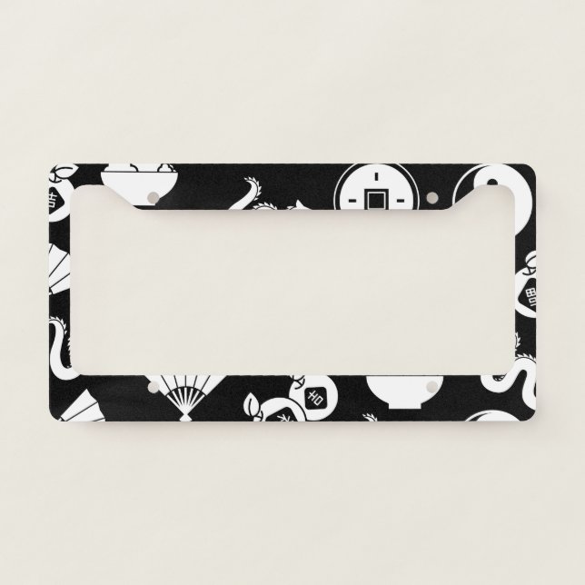 Oriental Pattern License Plate Frame (Front)