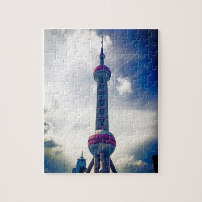 Oriental Pearl Tower - Shanghai - 8x10 inch Jigsaw Puzzle (Vertical)