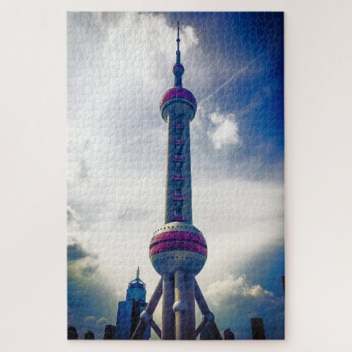 Oriental Pearl Tower _ Shanghai China _ 20x30 inch Jigsaw Puzzle