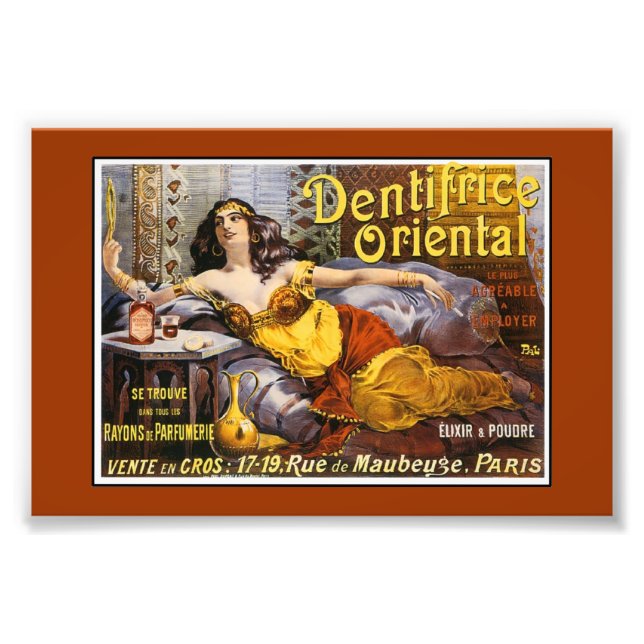 Oriental Perfume Paris France Photo Print (Front)