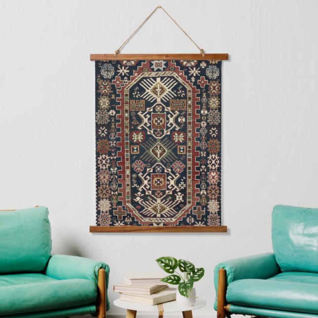 Oriental Persian Bijo 19c Rug print Hanging Tapestry (Living Room)