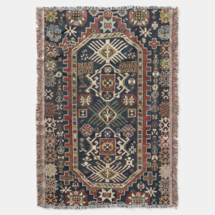 Oriental Persian Bijo 19c Rug print Throw Blanket