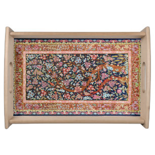 Oriental Persian Carpet Rug Serving Tray
