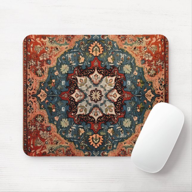 Oriental Persian Carpet Snowflake Mouse Pad (With Mouse)