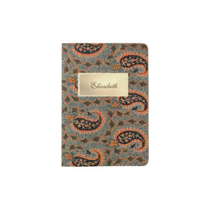 Oriental Persian , Paisley Pattern, Frame Passport Holder