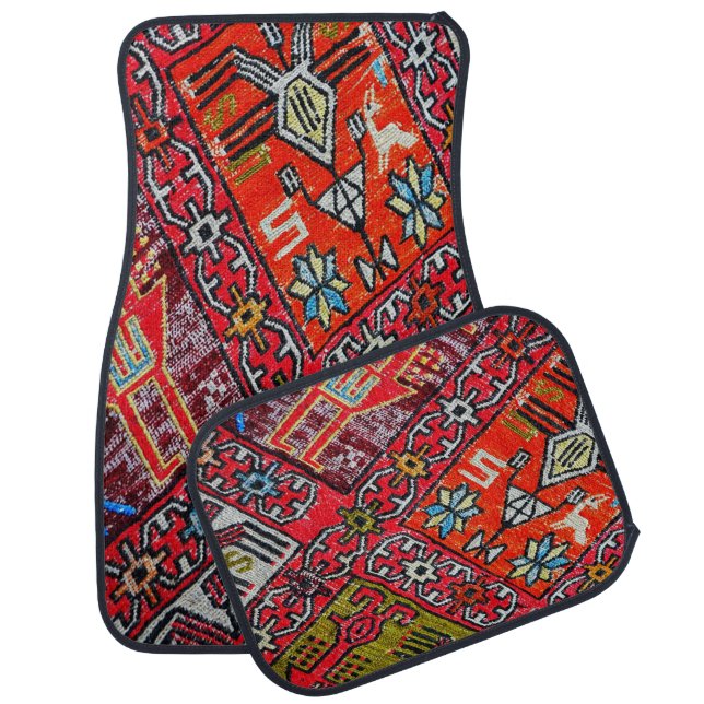 Oriental Persian Pattern, Carpet Car Floor Mat (Set)