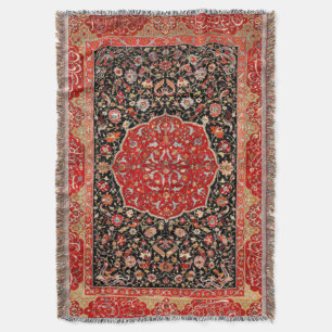 Oriental Persian Salting Carpet Print Throw Blanket