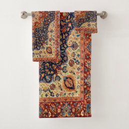 Oriental Persian Turkish Carpet Pattern Bath Towel Set