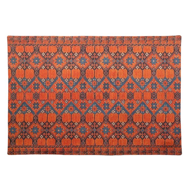 Oriental  Persian Turkish Carpet  Pattern Cloth Placemat (Front)