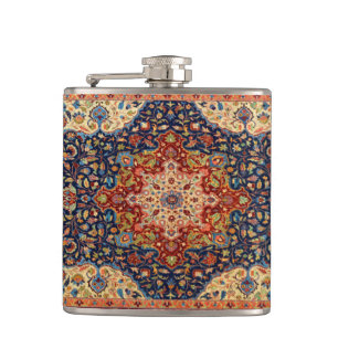 Oriental Persian Turkish Carpet  Pattern Flask