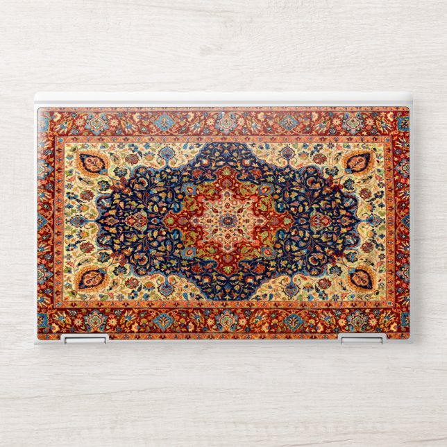Oriental Persian Turkish Carpet Pattern HP Laptop Skin (Front)