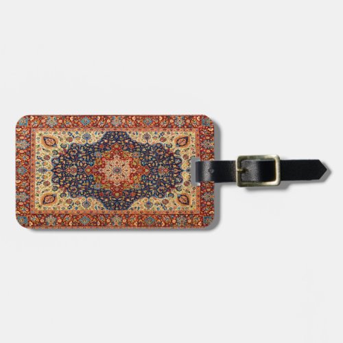 Oriental Persian Turkish Carpet  Pattern Luggage Tag