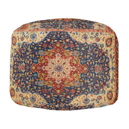 Oriental  Persian Turkish Carpet Pattern Pouf