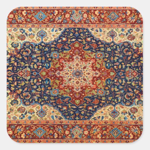 Oriental Persian  Turkish Carpet  Pattern Square Sticker