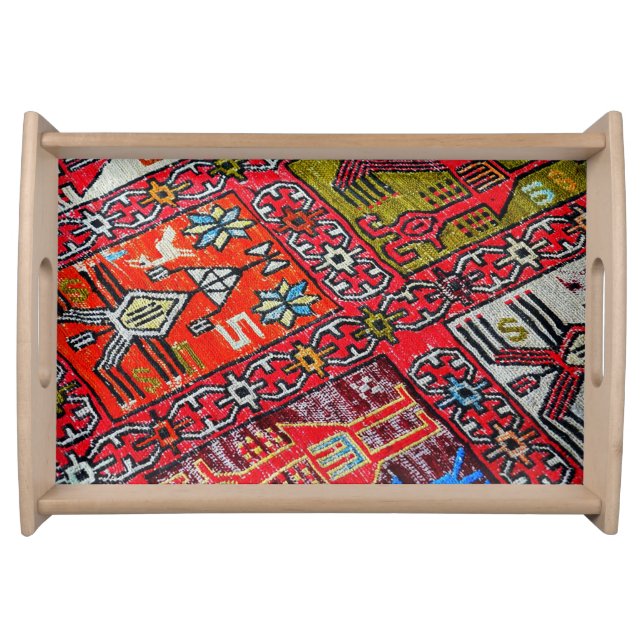 Oriental Persian Turkish Carpet Rug Serving Tray (Front)