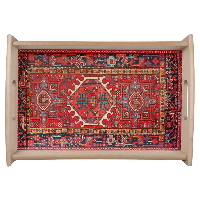 Oriental Persian Turkish Carpet Serving Tray (Front)