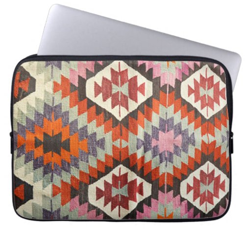 Oriental  Persian Turkish Kilim Carpet Laptop Sleeve