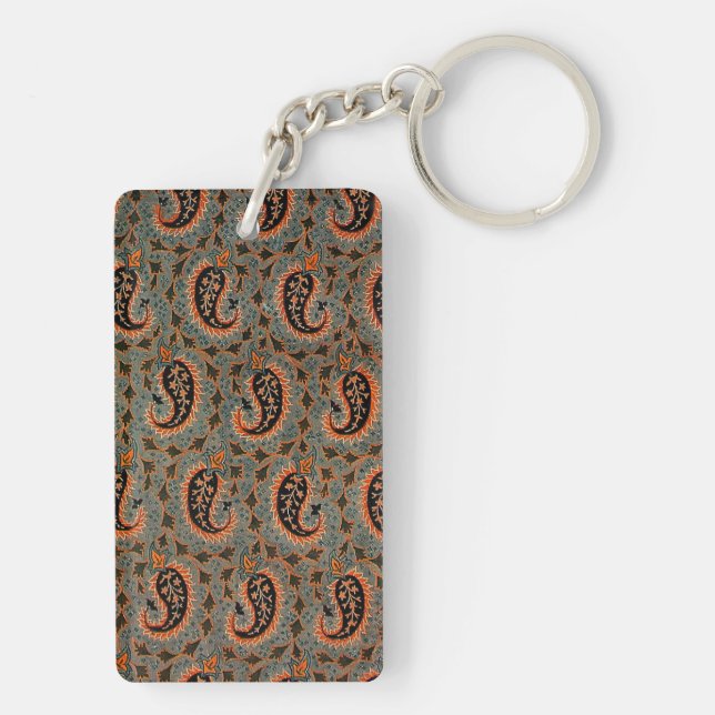 Oriental Persian , Turkish Paisley Pattern,Carpet Keychain (Back)