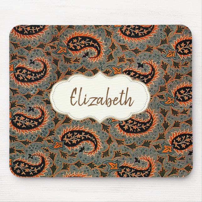 Oriental Persian , Turkish Paisley  -Personalized Mouse Pad (Front)